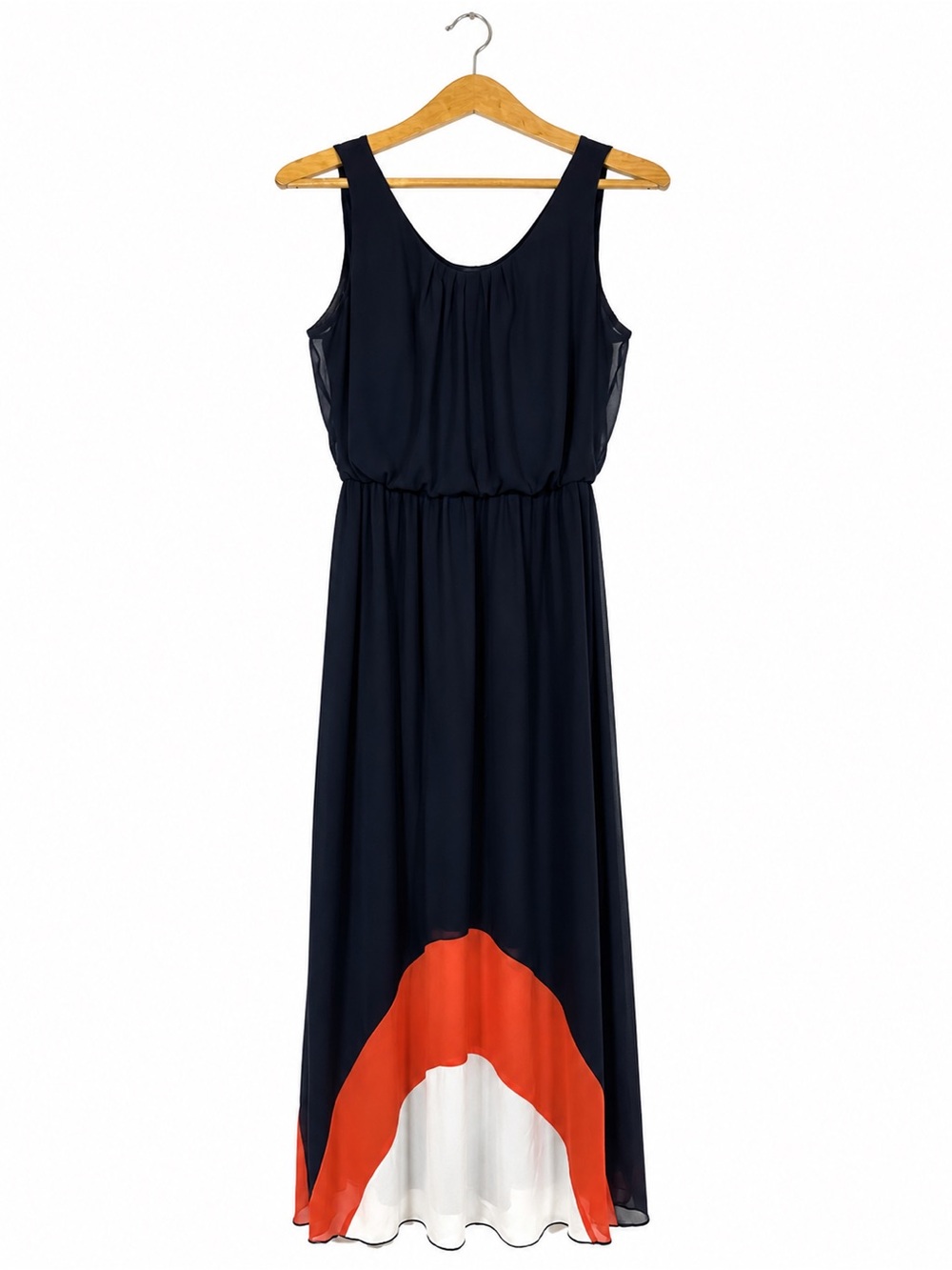 Enfocus Colorblock Maxi‎ Dress Flowy Size 8 Event Vacation Maximalist Elegant - Picture 3 of 10